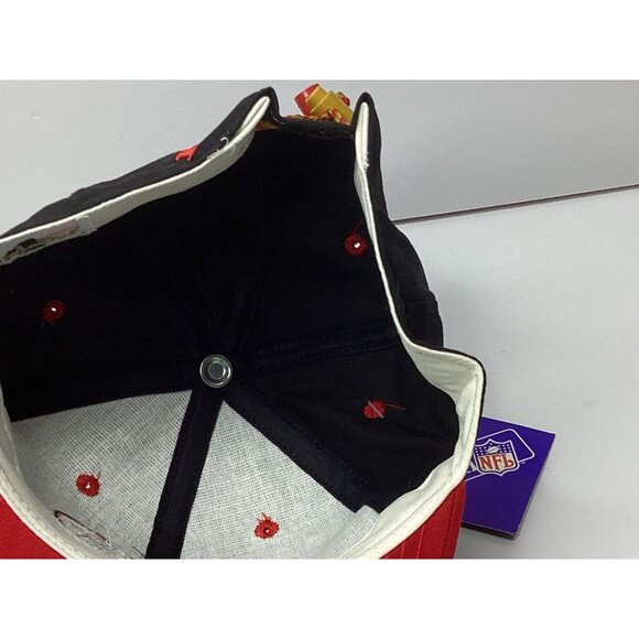 San Francisco 49ers Hat #1 Apparel Men's Vintage 90s Drawstring Red Black - Picture 12 of 15